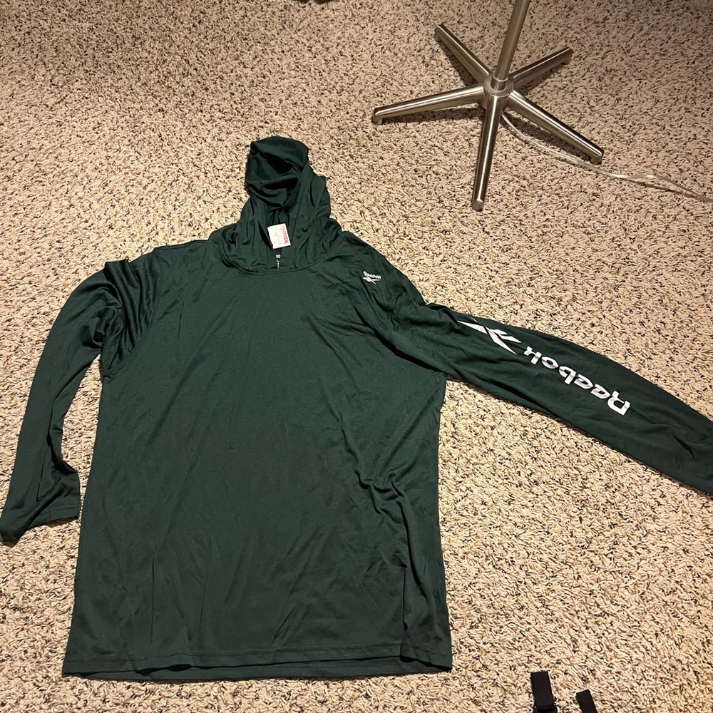 Thin green Reebok pullover